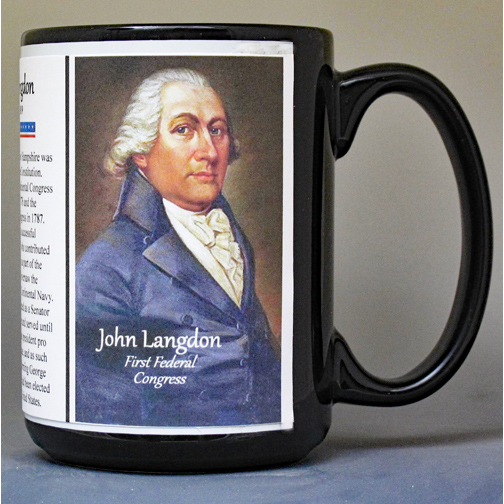 John Langdon, First Federal Congress biographical history mug.
