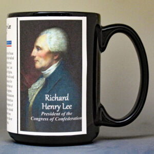 Richard Henry Lee, President of the Confederation Congress, biographical history mug.