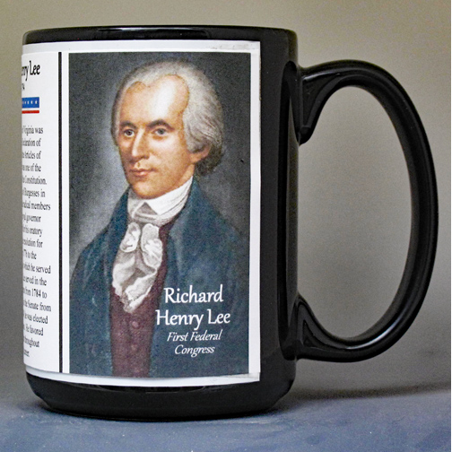 Richard Henry Lee, First Federal Congress biographical history mug.