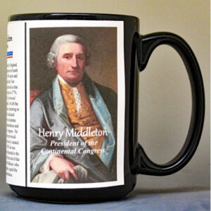 Henry Middleton, President of the Continental Congress, biographical history mug.
