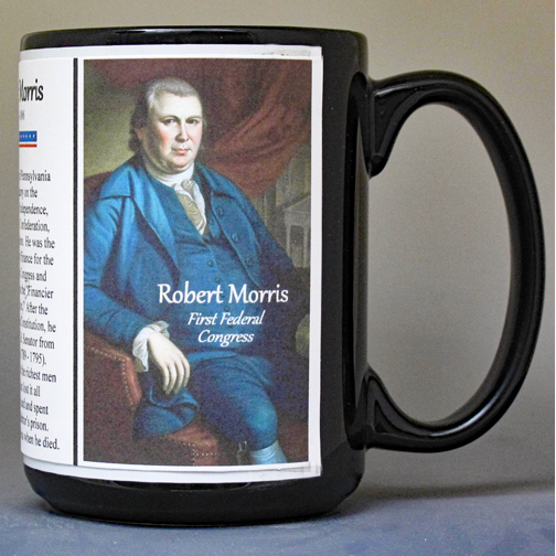 Robert Morris, First Federal Congress biographical history mug.