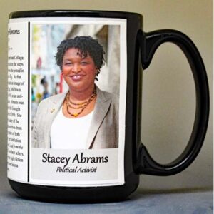 Stacey Abrams, Civil Rights biographical history mug.