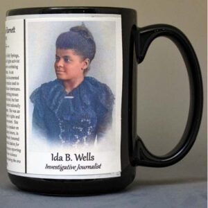 Ida B. Wells, Civil Rights Activist, biographical history mug.
