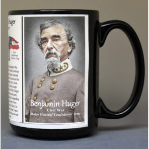 Benjamin Huger, Confederate Major General, Civil War biographical history mug.