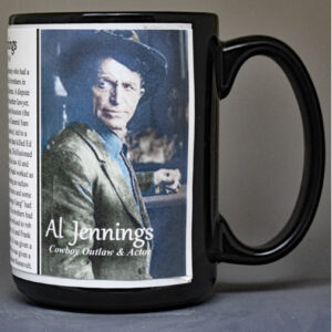 Al Jennings, outlaw, lawyer, and actor, biographical history mug.