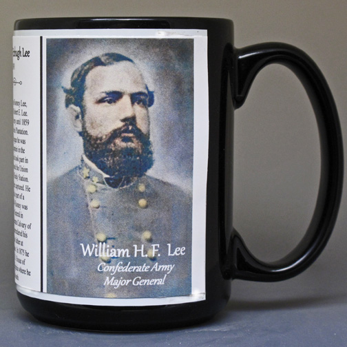 W.H.F. Lee, Confederate Major General, US Civil War biographical history mug.