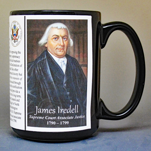 James Iredell, US Supreme Court Justice biographical history mug. 