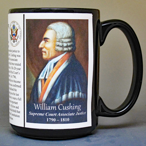 William Cushing, US Supreme Court Justice biographical history mug. 