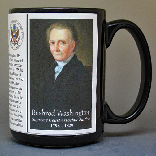 Bushrod Washington, US Supreme Court Justice biographical history mug. 