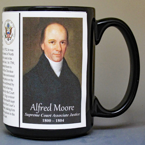 Alfred Moore, US Supreme Court Justice biographical history mug. 