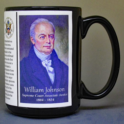 William Johnson, US Supreme Court Justice biographical history mug. 