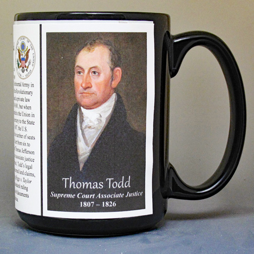 Thomas Todd, US Supreme Court Justice biographical history mug. 