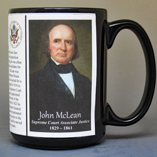 John McLean, US Supreme Court Justice biographical history mug. 
