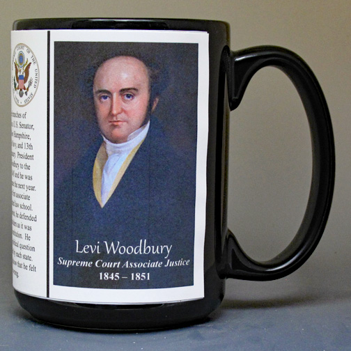 Levi Woodbury, US Supreme Court Justice biographical history mug. 