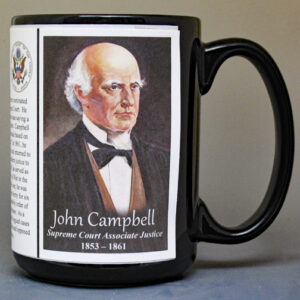 John A. Campbell, US Supreme Court Associate Justice biographical history mug.