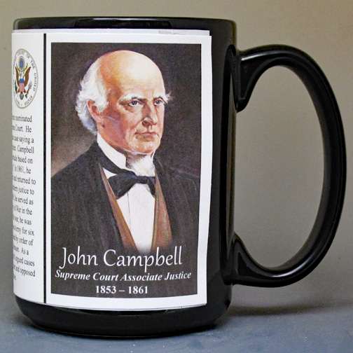 John Archibald Campbell, US Supreme Court Justice biographical history mug. 