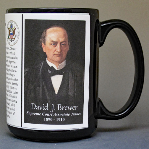 David Josiah Brewer, US Supreme Court Justice biographical history mug. 