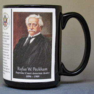 Rufus W. Peckham, US Supreme Court Associate Justice biographical history mug.