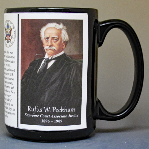 Rufus Wheeler Peckham, US Supreme Court Justice biographical history mug. 