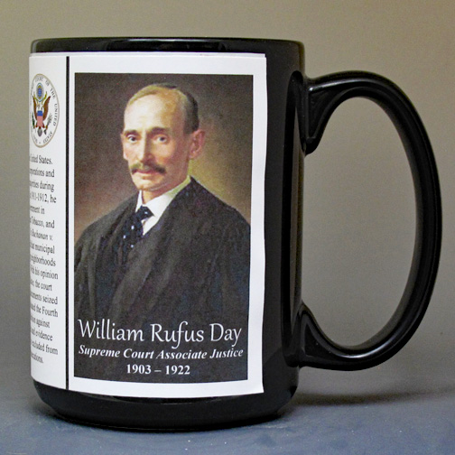 William Rufus Day, US Supreme Court Justice biographical history mug. 