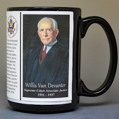Willis Van Devanter, US Supreme Court Justice biographical history mug. 
