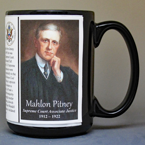 Mahlon Pitney, US Supreme Court Justice biographical history mug. 
