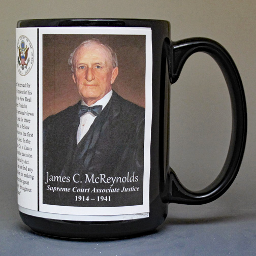 James Clark McReynolds, US Supreme Court Justice biographical history mug. 