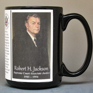 Robert Houghwout Jackson, US Supreme Court Associate Justice biographical history mug.