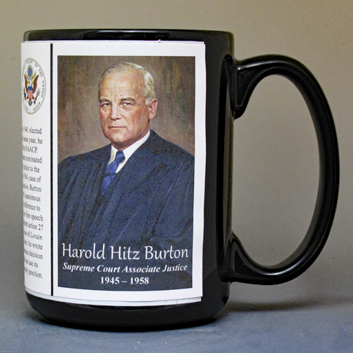 Harold Hitz Burton, US Supreme Court Justice biographical history mug. 