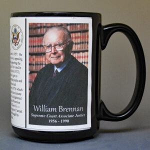 William Joseph Brennan Jr., US Supreme Court Associate Justice biographical history mug.