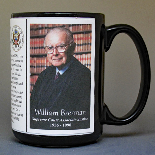 William Brennan, US Supreme Court Justice biographical history mug. 