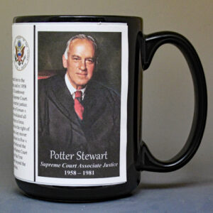 Potter Stewart, US Supreme Court Associate Justice biographical history mug.