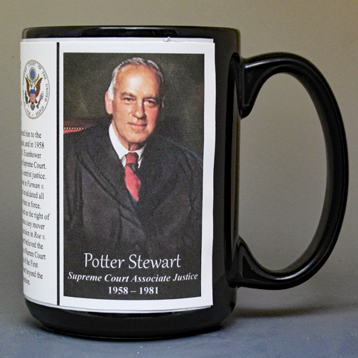 Potter Stewart, US Supreme Court Justice biographical history mug. 