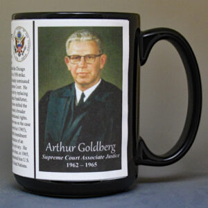 Arthur Goldberg, US Supreme Court Associate Justice biographical history mug.