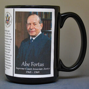 Abe Fortas, US Supreme Court Associate Justice biographical history mug.