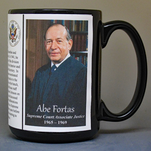 Abe Fortas, US Supreme Court Justice biographical history mug. 