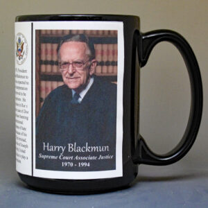Harry Blackmun, US Supreme Court Associate Justice biographical history mug.