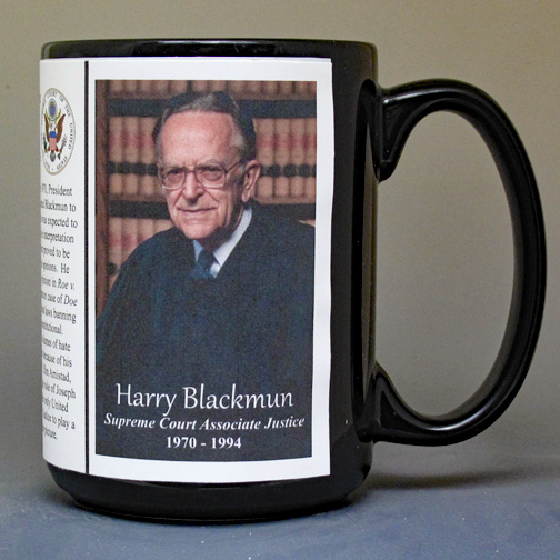 Harry Blackmun, US Supreme Court Justice biographical history mug. 