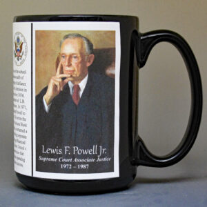 Lewis Franklin Powell Jr., US Supreme Court Associate Justice biographical history mug.