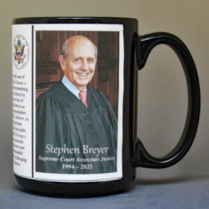 Stephen Breyer, US Supreme Court Associate Justice biographical history mug.