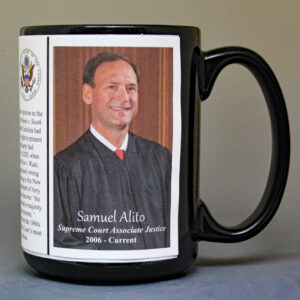 Samuel Alito, US Supreme Court Associate Justice biographical history mug.