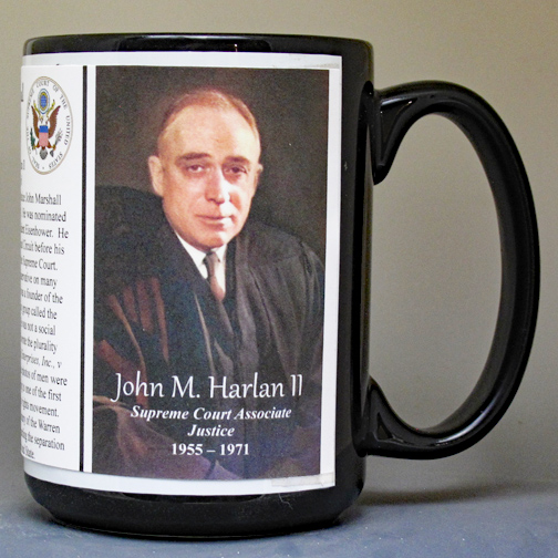 John Marshall Harlan II, US Supreme Court Justice biographical history mug. 