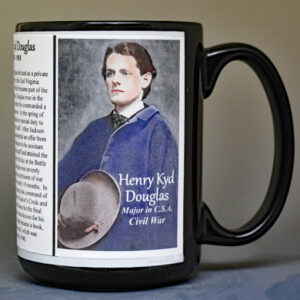 Henry Kyd Douglas, Confederate Army, US Civil War biographical history mug.