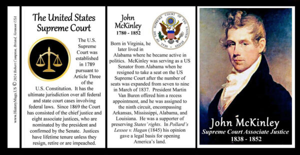 McKinley, John-Associate Supreme Court Justice mug tri-panel