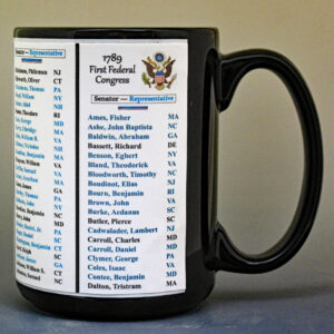1789 First Federal Congress Senators & Representatives history mug.