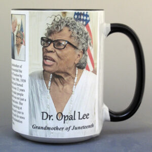 Dr. Opal Lee, African American history mug.