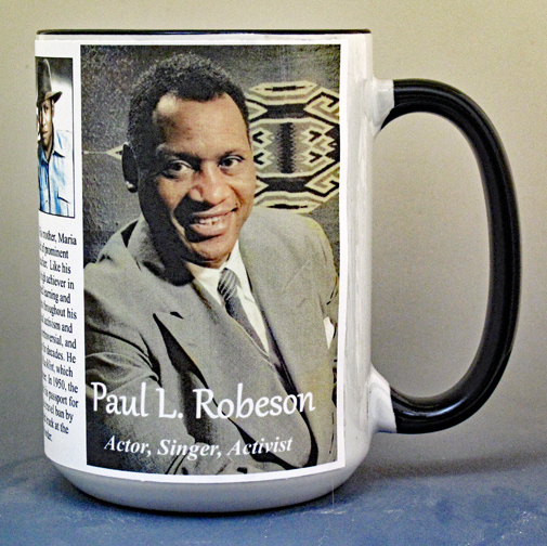 Paul Robeson biographical history mug. Paul Robeson biographical history mug.